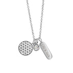 Personalised Silver Mandala Charms Necklace