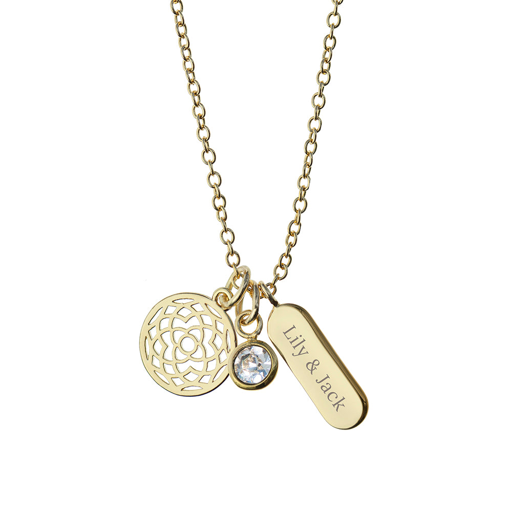 Personalised Mandala Charms Necklace