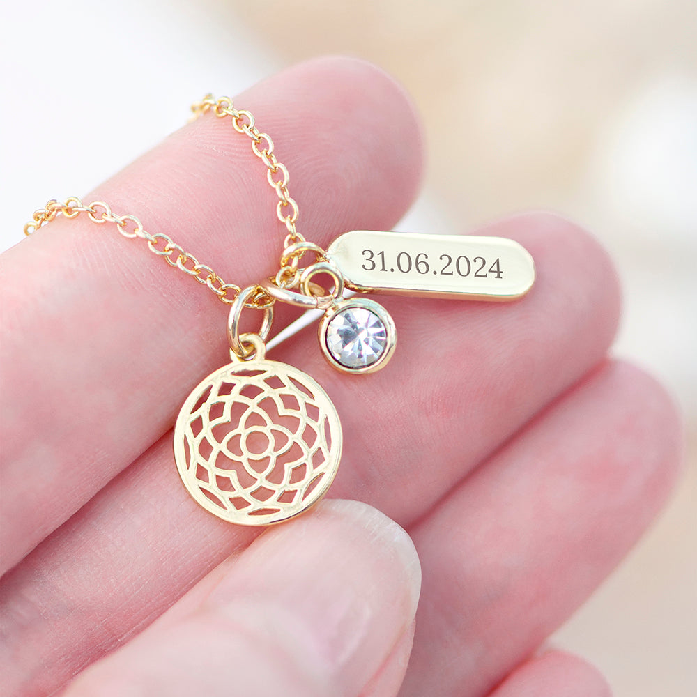 Personalised Mandala Charms Necklace