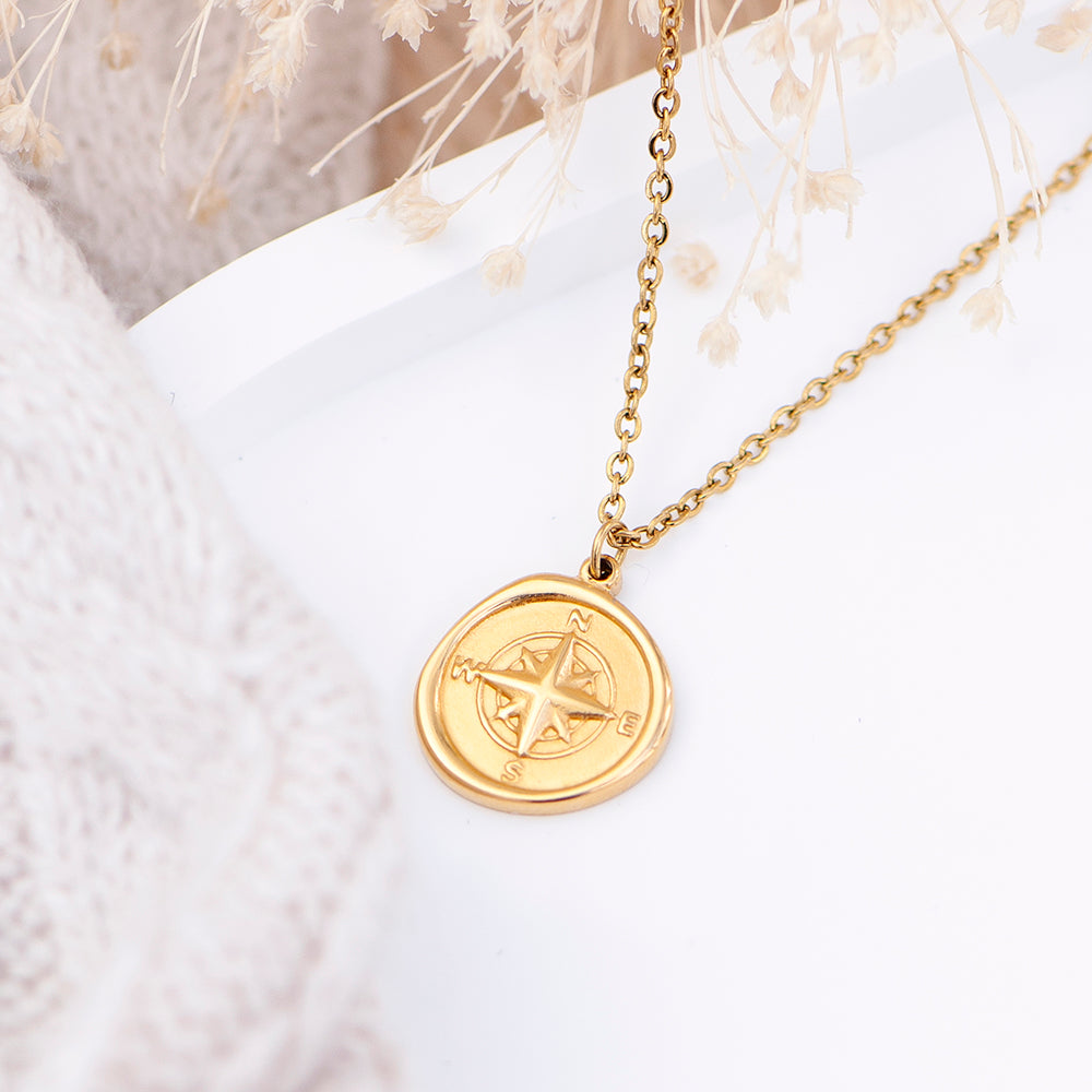 Personalised Compass Amulet Necklace