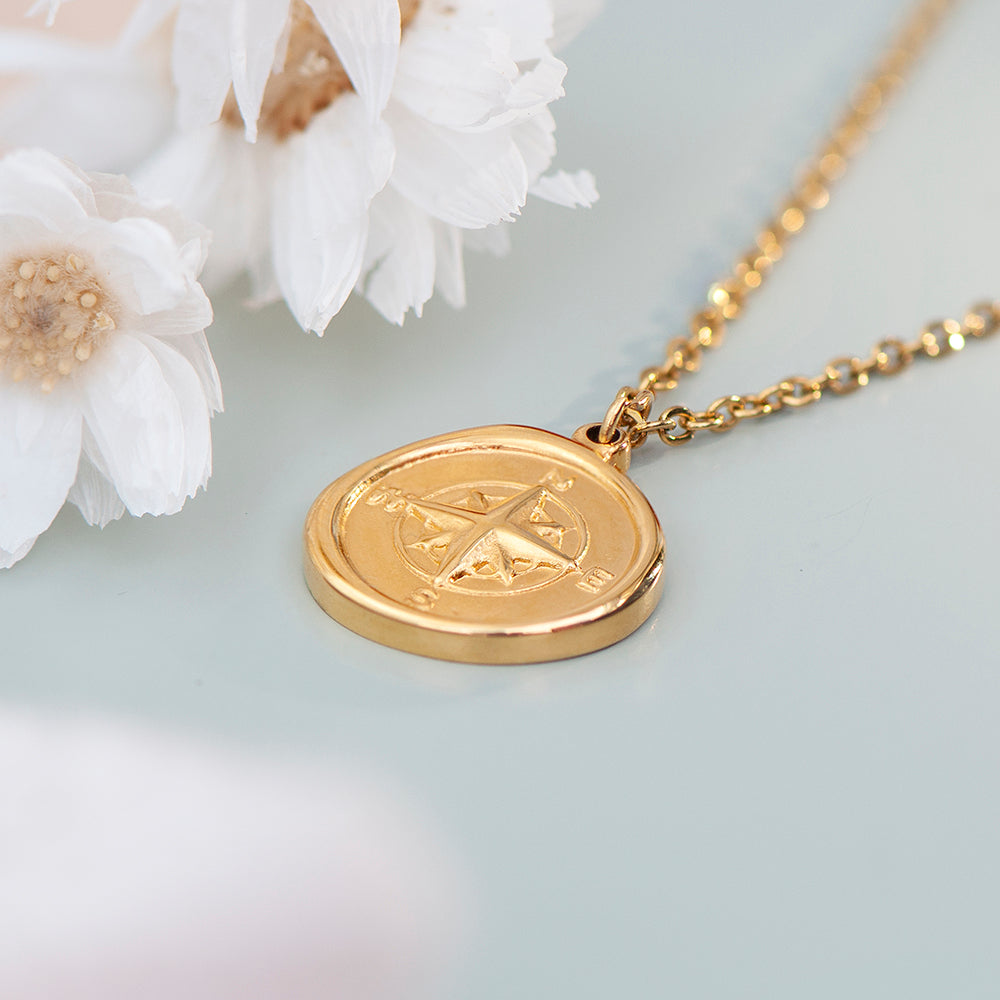 Personalised Compass Amulet Necklace