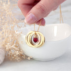 Personalised Russian Ring Crystal Necklace