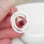 Personalised Russian Ring Crystal Necklace