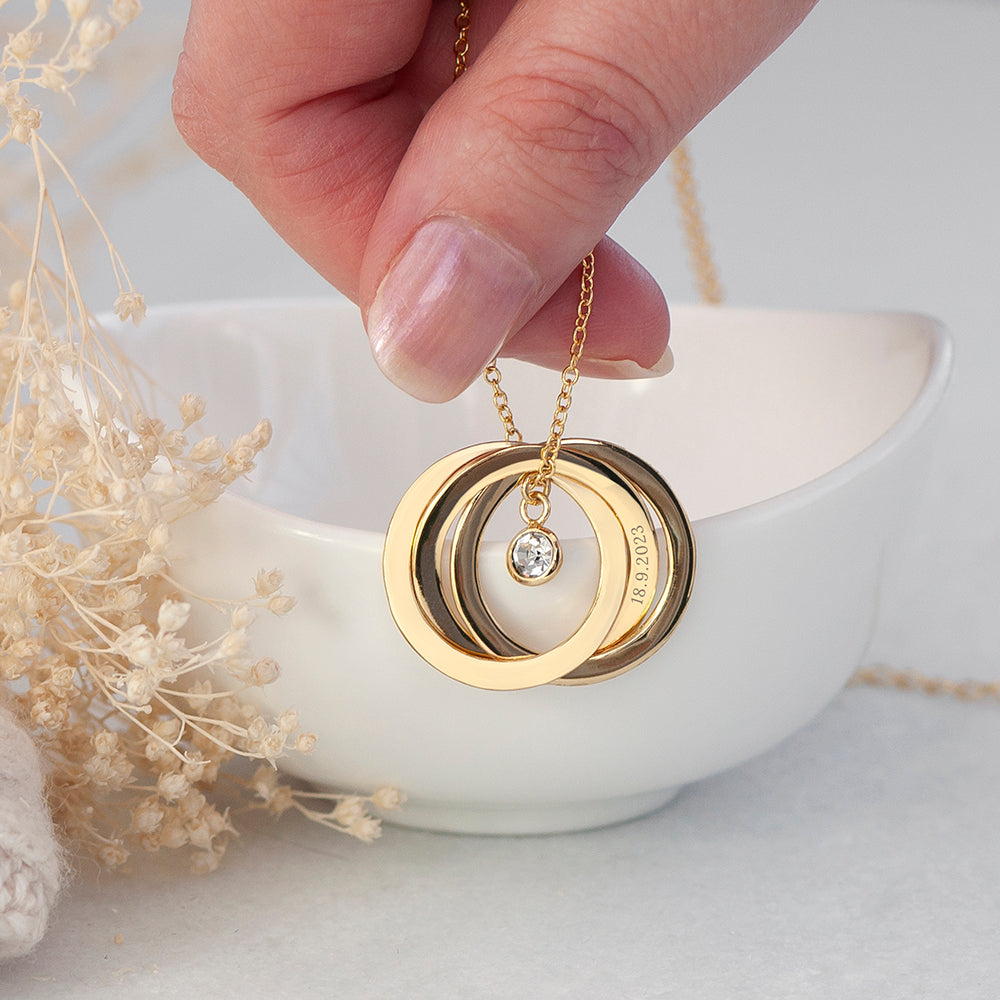 Personalised Russian Ring Necklace