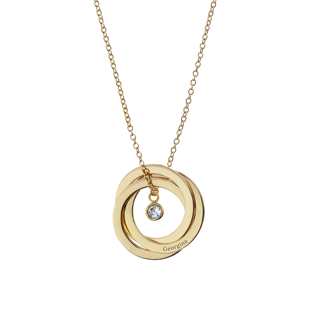 Personalised Russian Ring Necklace