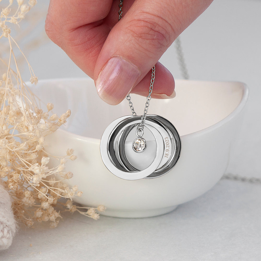 Personalised Russian Ring Necklace