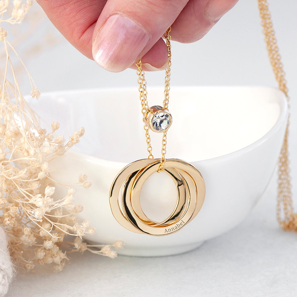Personalised Russian Ring Layered Necklace