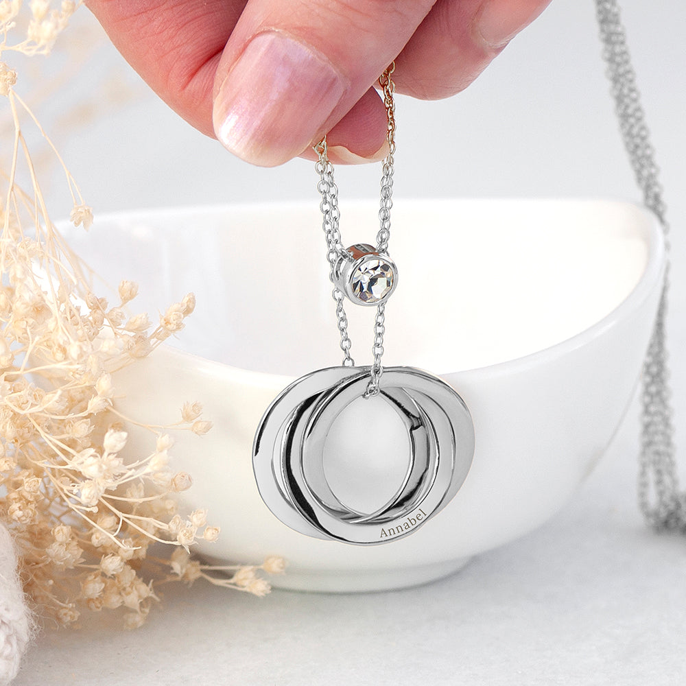 Personalised Russian Ring Layered Necklace