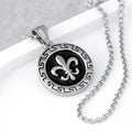 Personalised Men's Fleur-de-lis Pendant Necklace