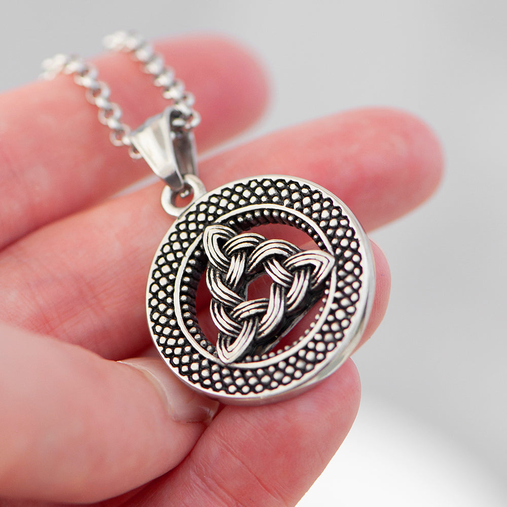 Personalised Men's Celtic Trinity Pendant Necklace