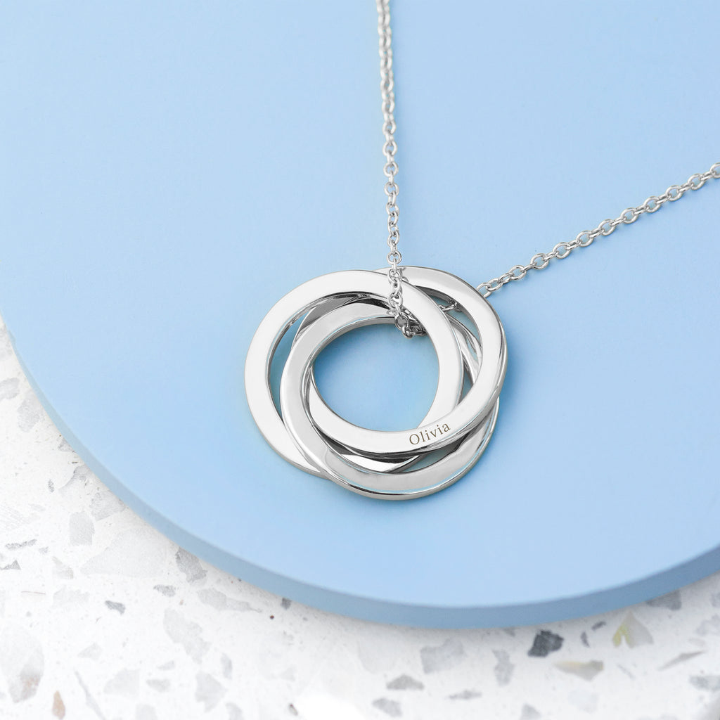 Personalised Classic Russian Ring Necklace