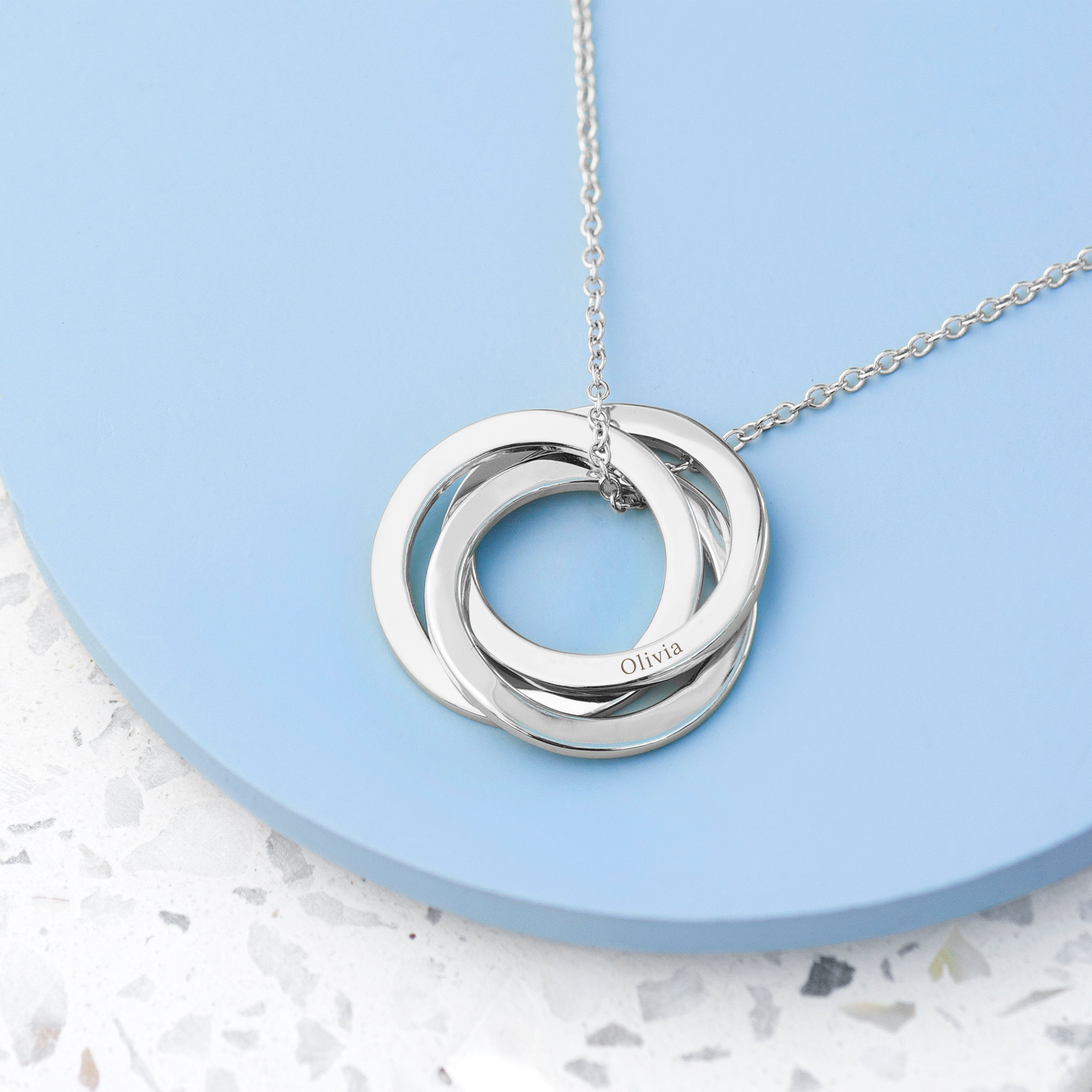 Personalised Classic Russian Ring Necklace