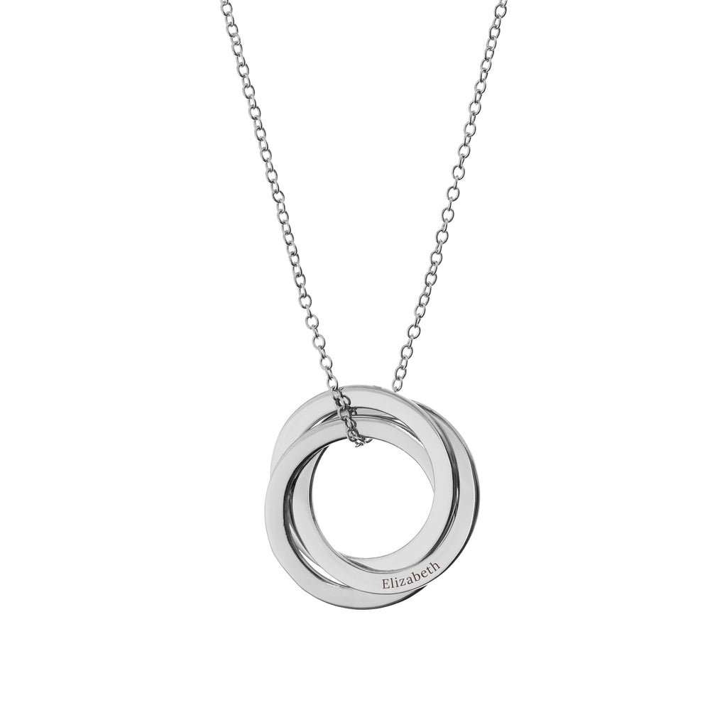 Personalised Classic Russian Ring Necklace