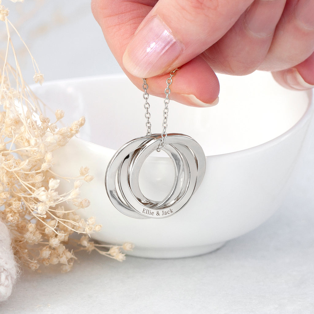 Personalised Classic Russian Ring Necklace