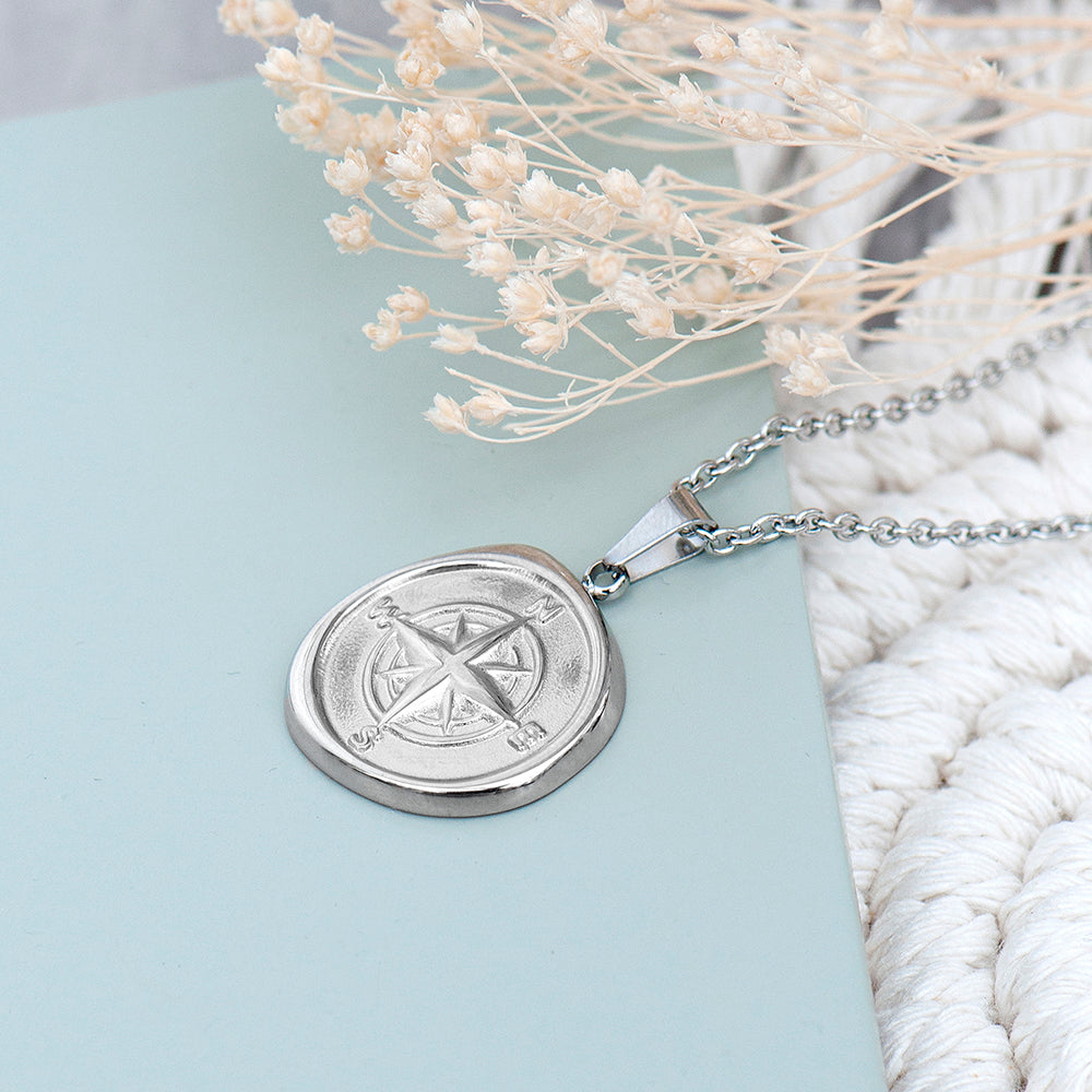 Personalised Compass Amulet Necklace