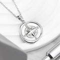 Personalised Men's Compass Amulet Necklace