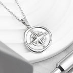 Personalised Men's Compass Amulet Necklace