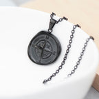 Personalised Men's Compass Amulet Necklace