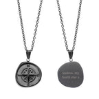 Personalised Men's Compass Amulet Necklace