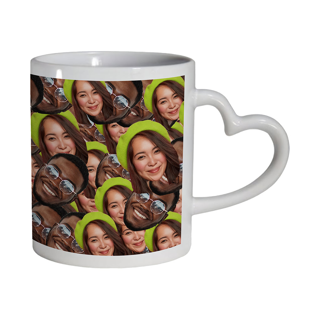 Personalised Photo Heart Handle Mug