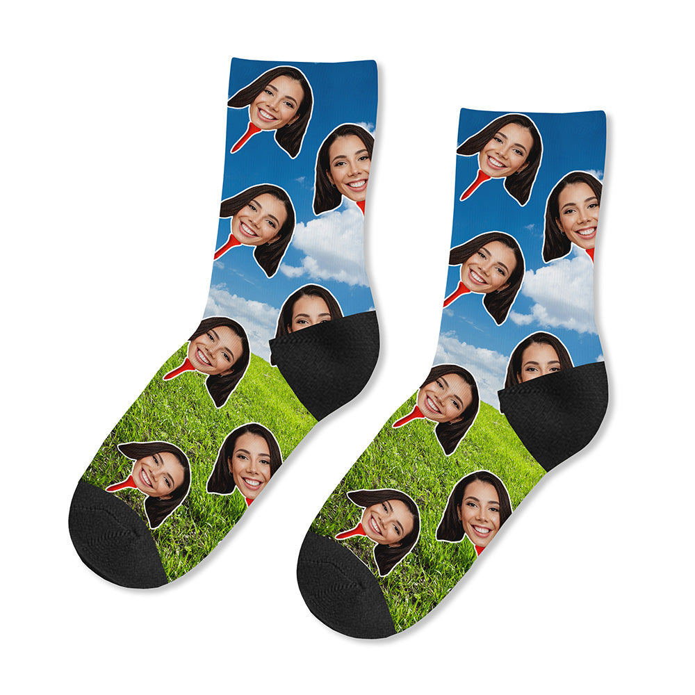 Personalised Golf Tee Face Socks