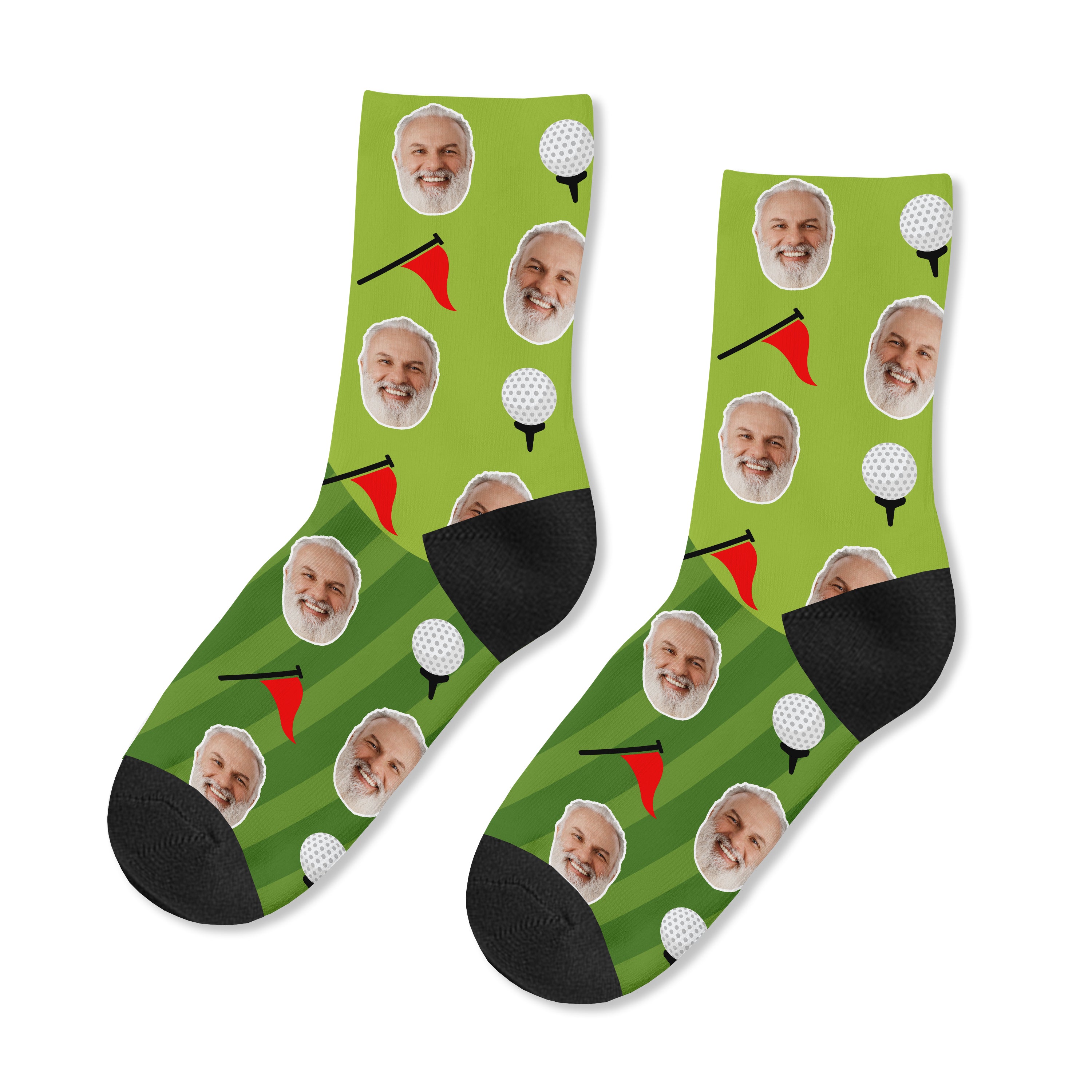 Personalised Golf Course Face Photo Socks