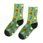 Personalised Golf Course Face Photo Socks