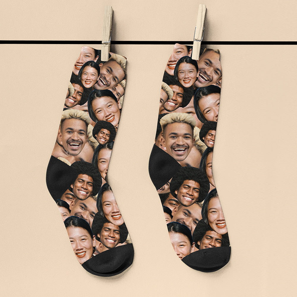 Personalised Multi Face Photo Socks