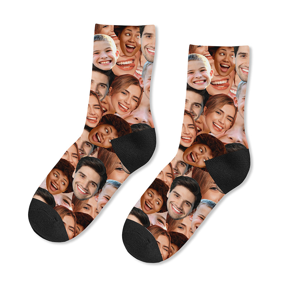 Personalised Multi Face Photo Socks