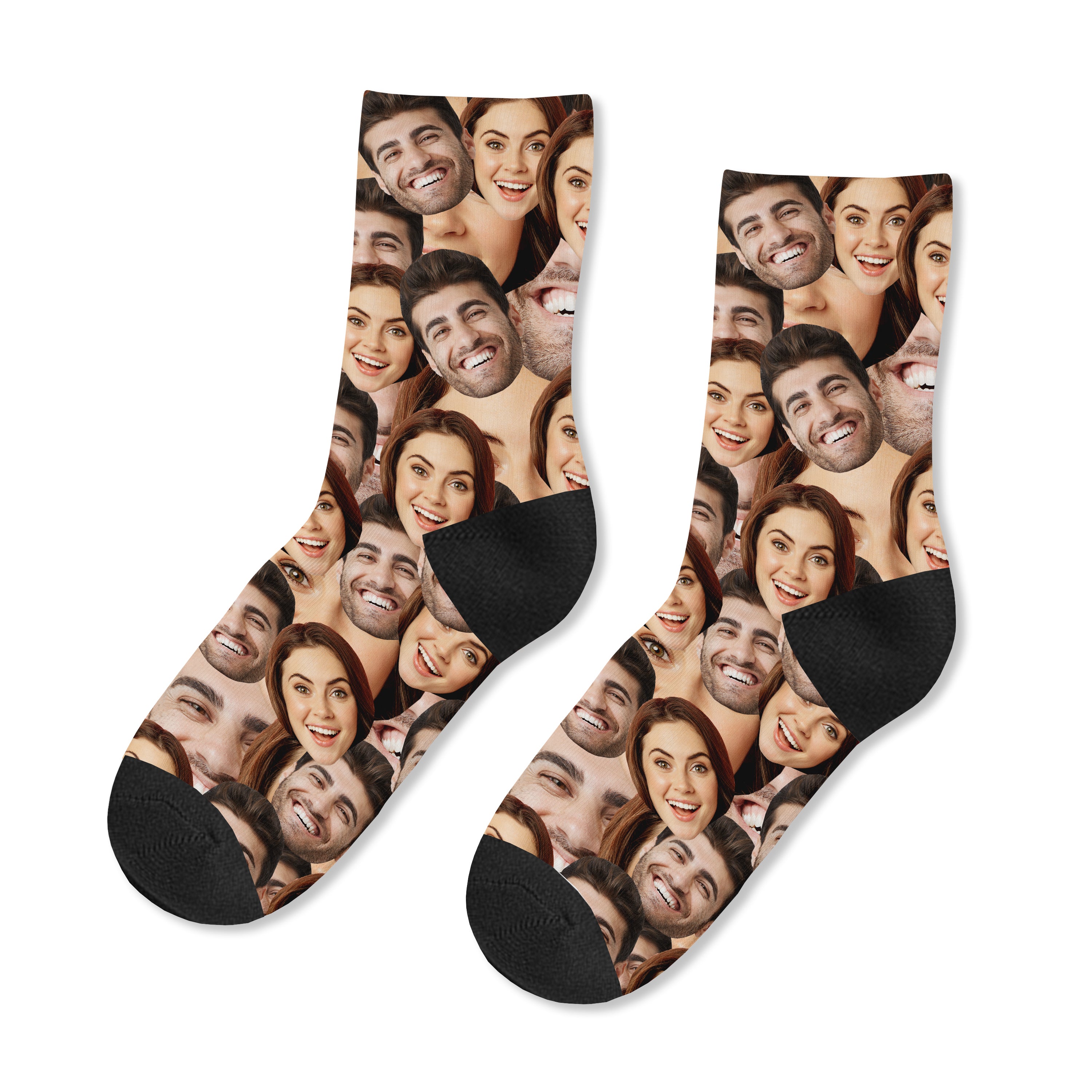 Personalised Couple's Face Photo Socks