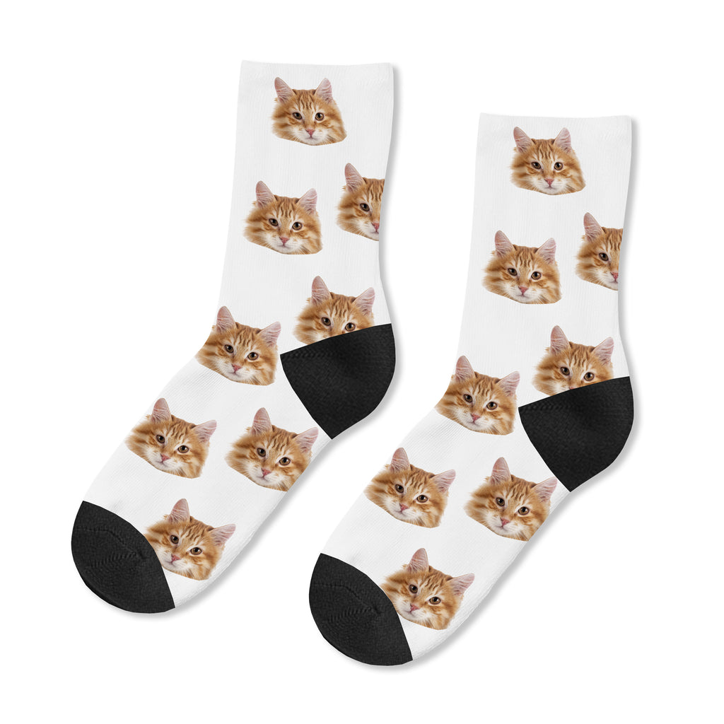 Personalised Cat Photo Kids Socks