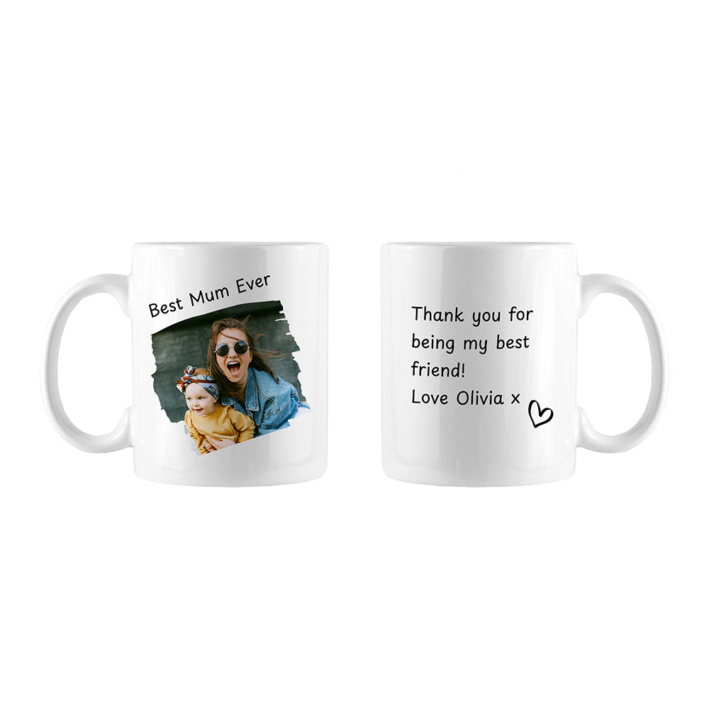 Personalised Best Mum Photo Mug