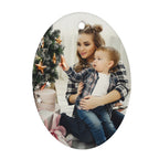 Personalised Oval Photo Christmas Ornament