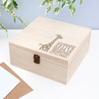 Personalised Baby Giraffe Keepsake Box - Medium