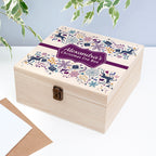 Traditional Square Christmas Eve Box PURPLE - Medium