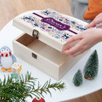 Traditional Square Christmas Eve Box PURPLE - Medium