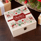Traditional Square Christmas Eve Box RED - Medium