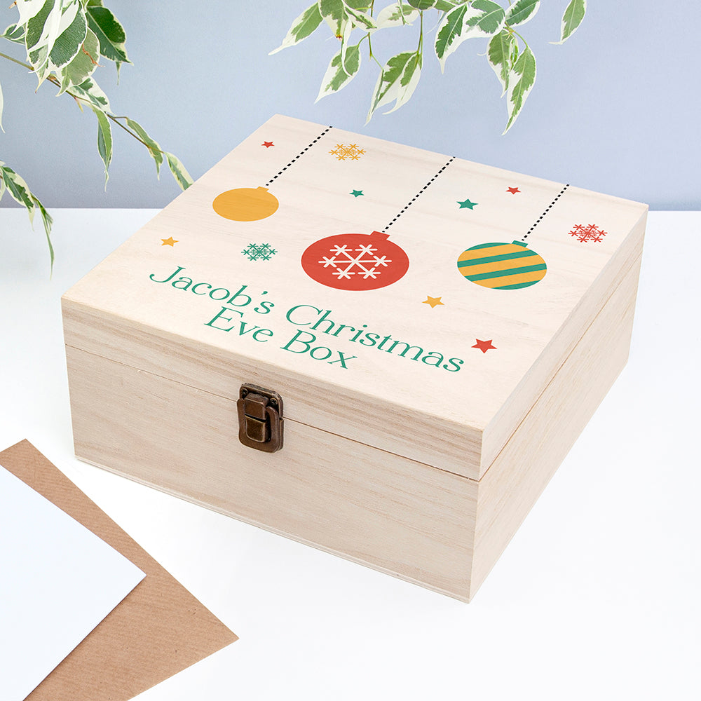 Personalised Bauble Christmas Eve Box - Medium