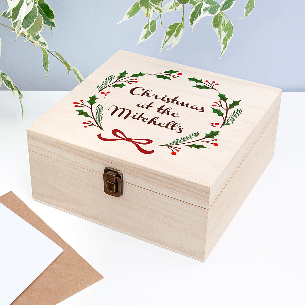 Personalised Jolly Holly Christmas Eve Box - Medium
