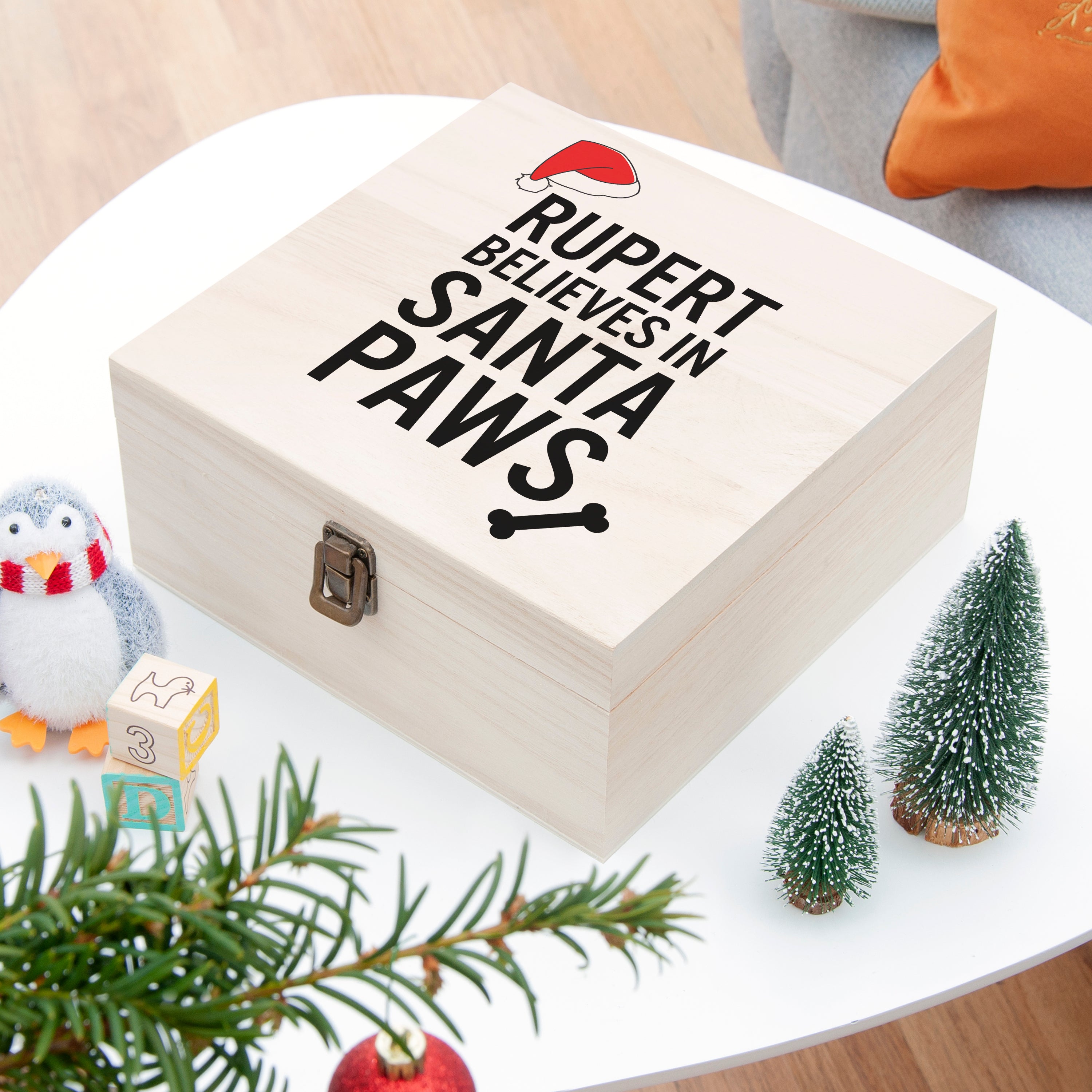 Personalised Pets Santa Paws Christmas Eve Box - Medium