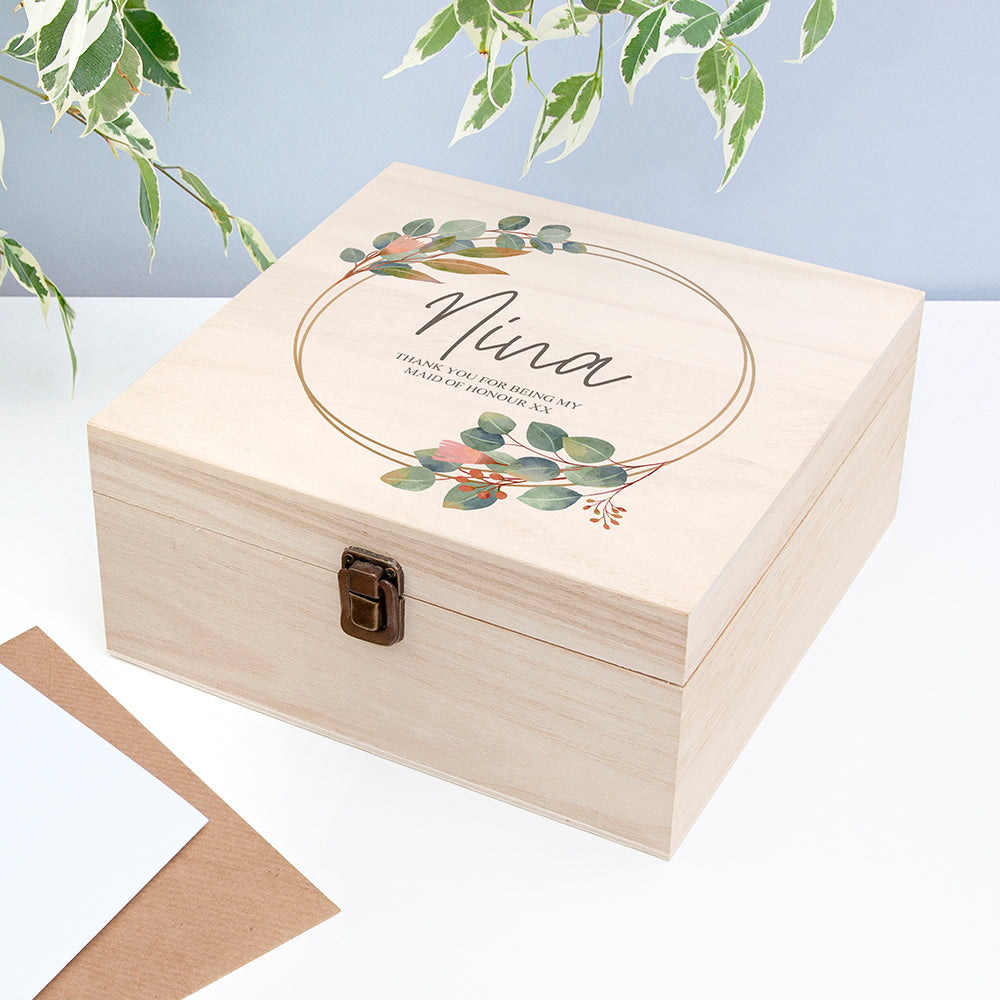 Floral Match Bridesmaid Box  - Eucalyptus - Medium