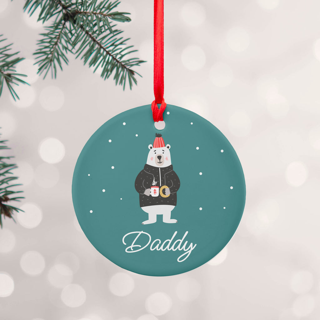 Personalised Polar Bear Christmas Decoration