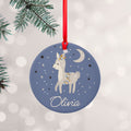 Personalised Moonlit Fawn Christmas Decoration