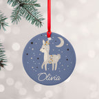 Personalised Moonlit Fawn Christmas Decoration
