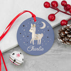 Personalised Moonlit Fawn Christmas Decoration