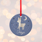 Personalised Moonlit Fawn Christmas Decoration