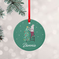 Personalised Christmas Mouse Ceramic Decoration
