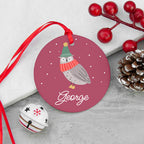 Personalised Winter Owl Christmas Decoration