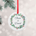 Personalised Couples Wreath Christmas Decoration