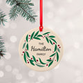 Personalised Family Wreath Christmas Decoration